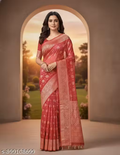 New trending and stylish beautiful saree for functional & wedding wear with separate blouse piece of all women