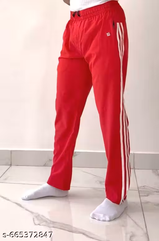 Pack of Men’s Track Pants | Striped Gym Lower with Pockets