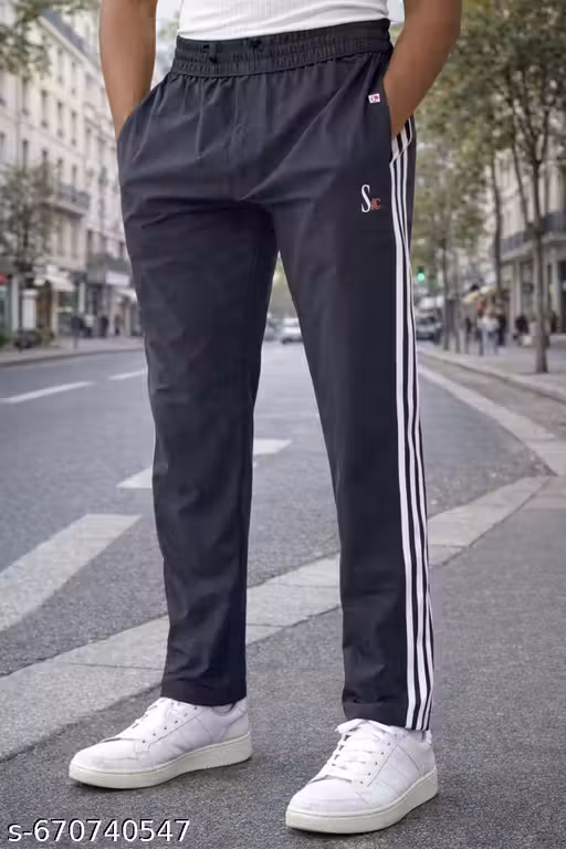 Men Stylish solid NS Grey Track Pant