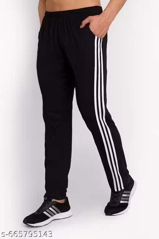 Track Pants for Gym, Running, Athletic, Casual Wear for Men-Black