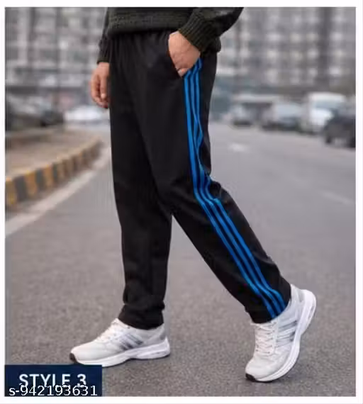 LOWER BLACK BLUE STRIP | TRACK PANT FOR LOWER