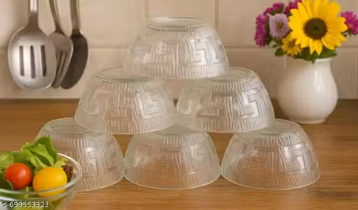 Ice Cream Delight 150 ml Glass Bowl Set of 6 Pcs Perfect of Puddings, Desserts, Ice Cream & Other, Ideal for Every Day use or Gifting Set, Dishwasher Safe.