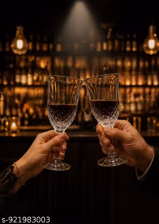 Crystal Wine Glasses, 230 ML, Non-Lead Crystal Flutes Clear, Ideal for White or Red Wine Glass Set of Set of 2