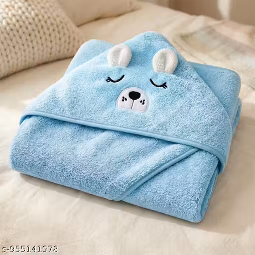 New Born Baby Towels Pack of Super Soft Bathrobe Wrapper Bath Towel for Boys, Girls, Babies (pink, Length 82 cm x Width 82 cm, 0-12 Months)