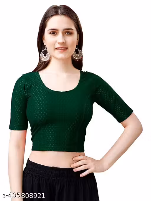 Half sleevs Ready-Made Women Fancy Stylish Stitched dobby Blouse 9 inch blouse designer blouse Half sleeve blouse fancy blouse stitched blouse Stretchable readymade blouse For girl