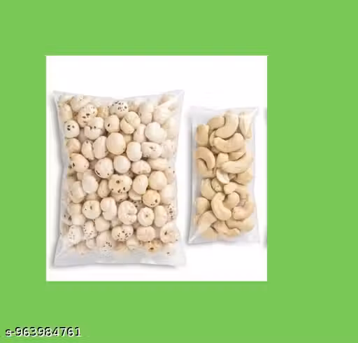 mithila roots combo pack of makhana Kaju (50*2)gram