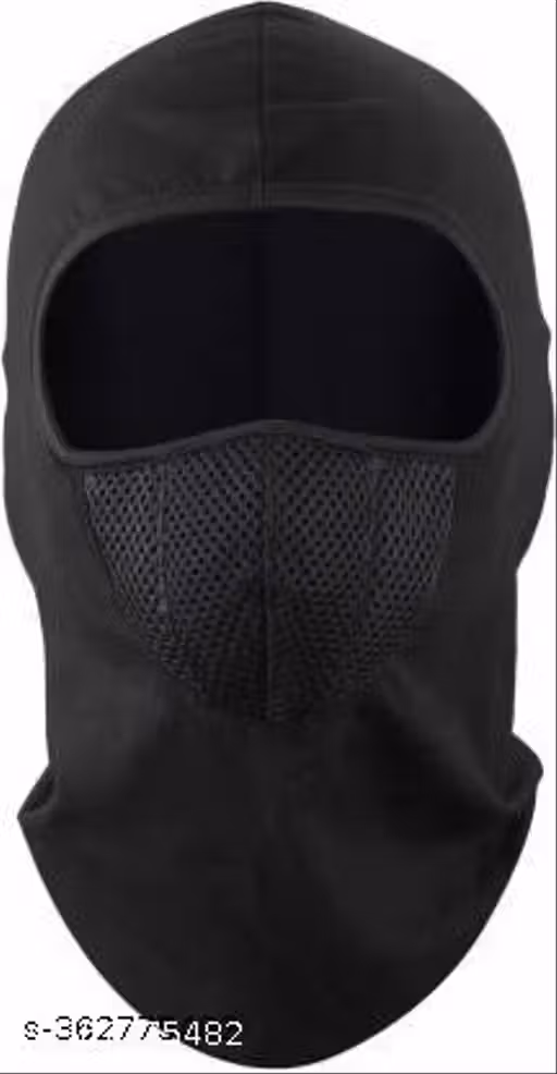 Black Bike Face Mask for Men (Size: Free, Balaclava)