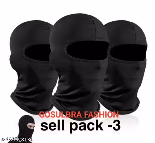 Gosulbra fashion hamlet face mask and face cover Balaclava bike mask and skin cover mask Black Helmet Mask - Comfortable and Stretchable Face Cover for Riding | Riding Mask | Stretchable Balaclava | Bike Accessories | Helmet Inner Mask | Dust proof Face M