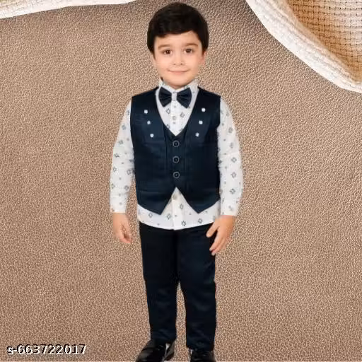 ARIES FESTIVE Boys Festive & Party, Formal, Wedding Shirt, Waistcoat and Pant Set