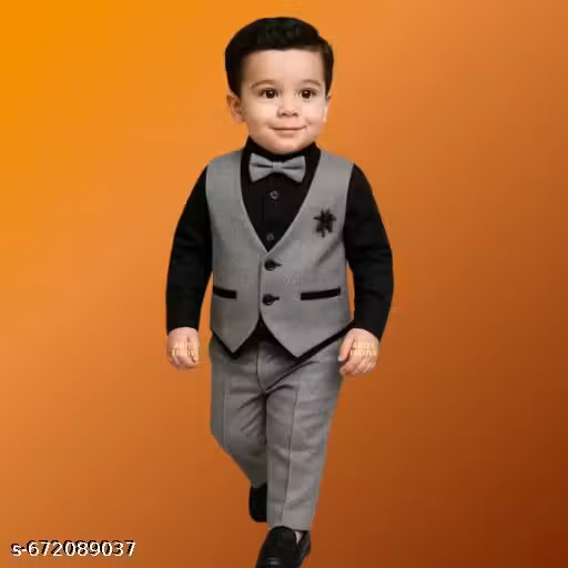 ARIES FESTIVE Boys Formal Party Wear Suit, Wedding Shirt Waistcoat with Pant Set for Kids