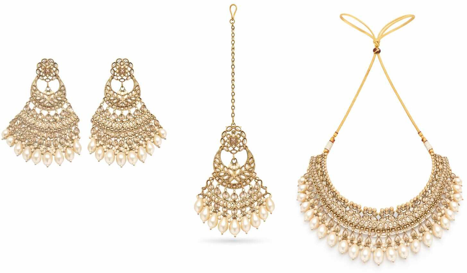Elegance Infinity Brass, Alloy Gold Jewel Set (Pack of 1)