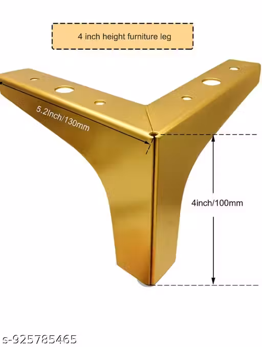 Sofa Legs gold in color 4 Inch pack of 4 pcs