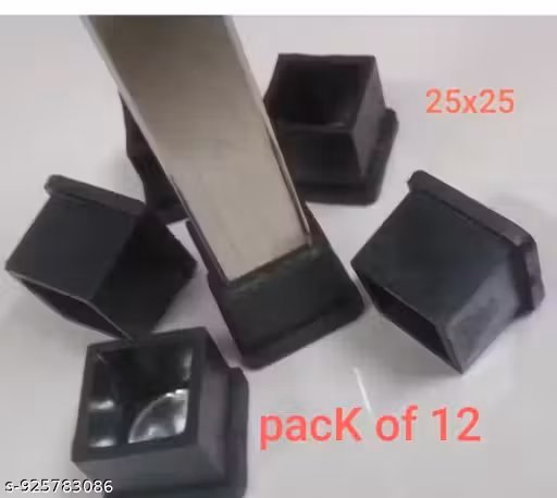 Rubber end cap 25 mm square shape 25*25 mm ya 1 inch square rubber end cap