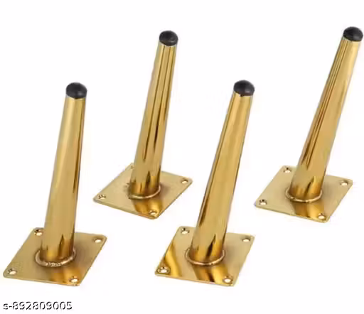 Sofa legs kulfi 6 Inch pack of 4 in gold Colour