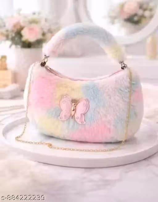 plush handbag designed with a playful aesthetic, likely for children