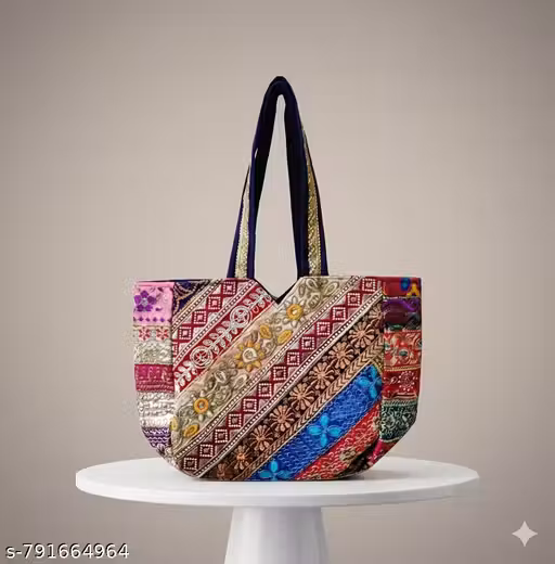 Embroidered Velvet Ethnic Rajistreshani Bag ✨
