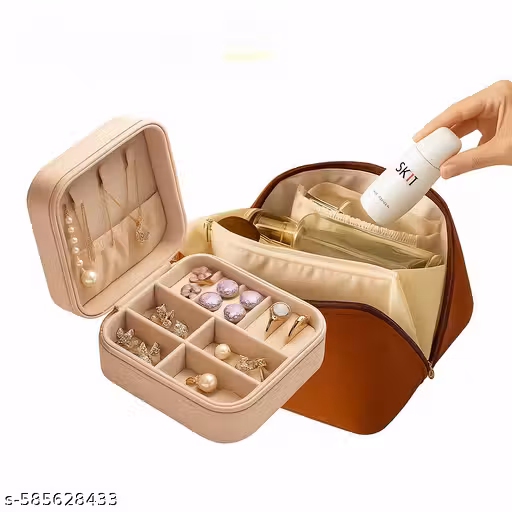 Premium Jewellery Organizer & Makeup Kit Combo for Women – Travel Friendly Storage Box