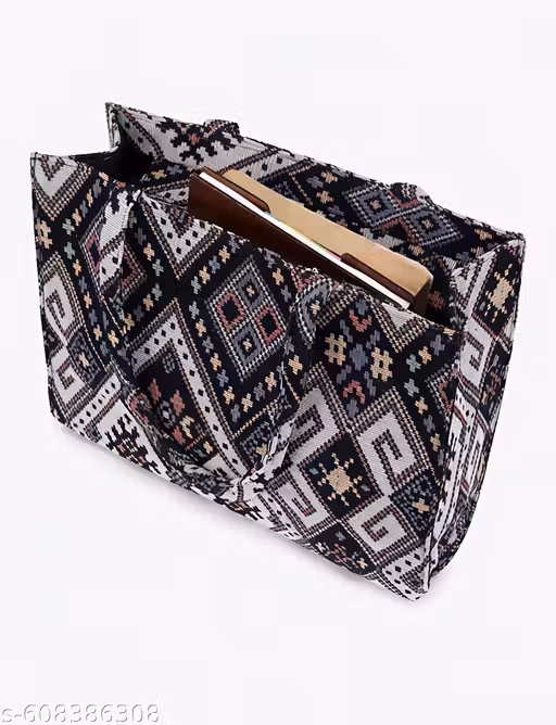 Stylish Geometric Print Canvas Tote Bag for Women