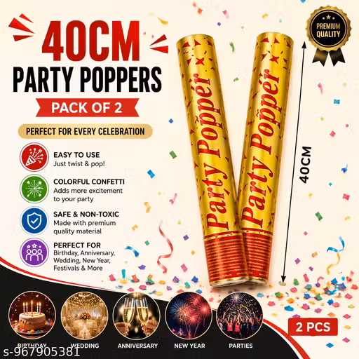Party poppers 2 pcs