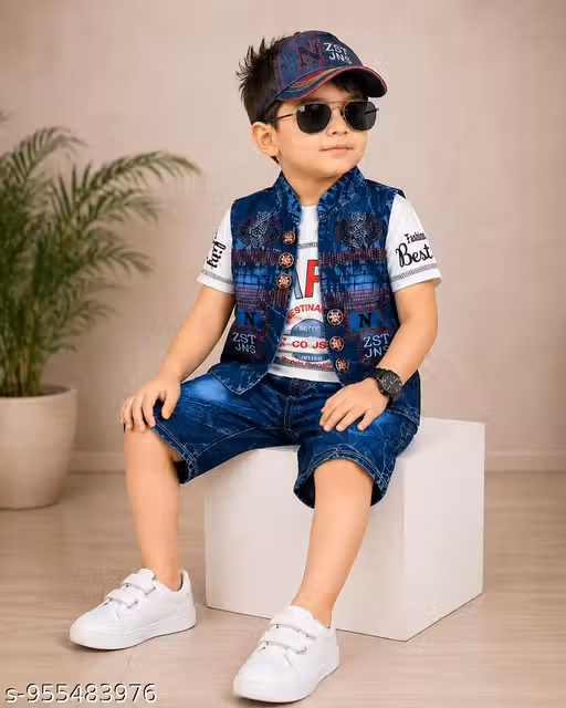kids clothing set || baby boys denim set