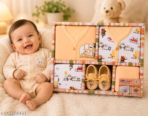 Baby Gift Set for Newborns – 5 Piece Premium Clothing & Accessories Set