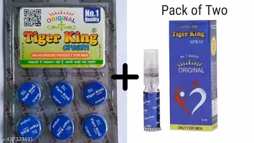Tiger King Cream (6 Dibbi) And Tiger King Spray For Men
