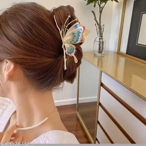 Freebies Stylish Butterflly Hair Accessories for Women | Fancy Hair Clip for Girls | Korean Claw Clip | Fashion Hair Clutcher | Wedding Hair Clip | Daily Use Hair Clip Women