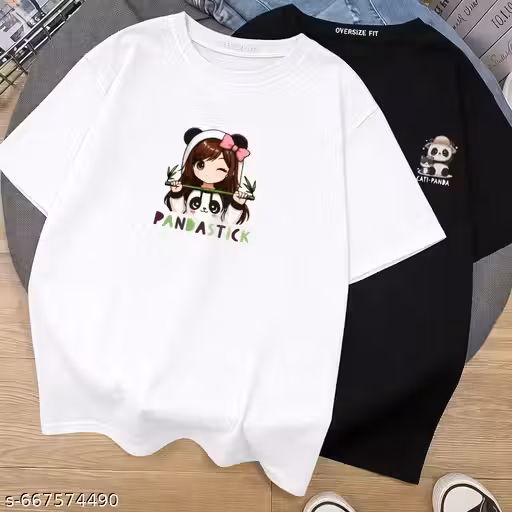 ANNNACKEL Women Oversized T-Shirt Combo | Cotton Blend Multicolor Casual Wear Women oversized t-shirt Oversized t-shirt for women