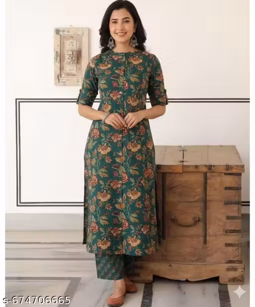 rayon embroidery kurti with plazo set