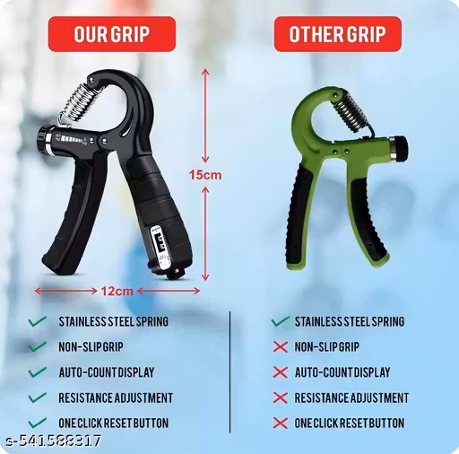 Counter 5KG To 60KG Weight Adjustable Professional Counter Hand Gripper for Men & Women | Counter Hand Grip |Finger Exerciser|