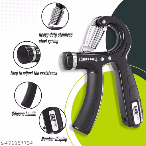 Counter 5KG To 60KG Weight Adjustable Professional Counter Hand Gripper for Men & Women | Counter Hand Grip |Finger Exerciser|