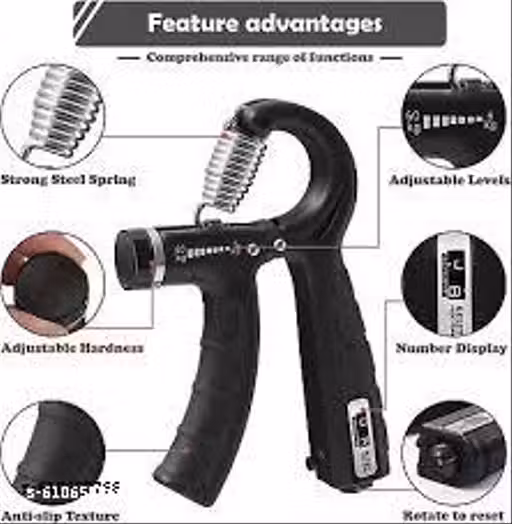 Adjustable Counter Hand Gripper (5-60kg) Spring Hand Exerciser | Finger Exerciser| Hand Grip Strengthener