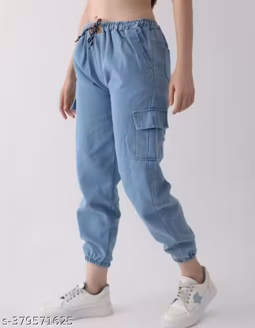 Stylish Six Pockets Denim Jeans For Girls & Women