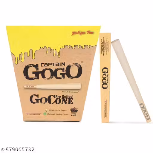 GoGO Pack of 56 Unbleached Rolling Paper Pre Rolled King Size 13 gsm Paper Roll (Set of 56, Brown)