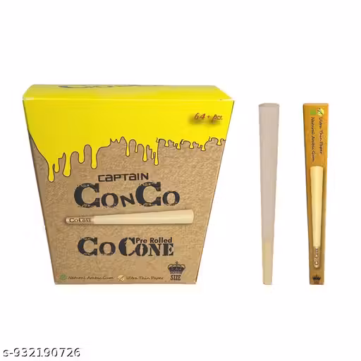 CoNCo Pack of 64 Unbleaches Rolling Paper Pre Rolled King Size 13 gsm Paper Roll (Set of 64, Brown)