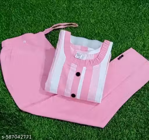 Trendy women fashion cotton kurti set