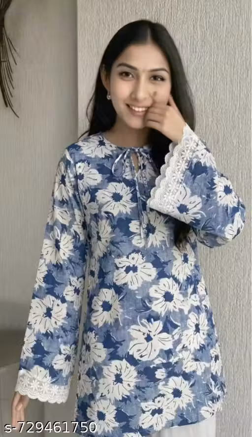 PRINTED Short KURTI FOR WOMEN