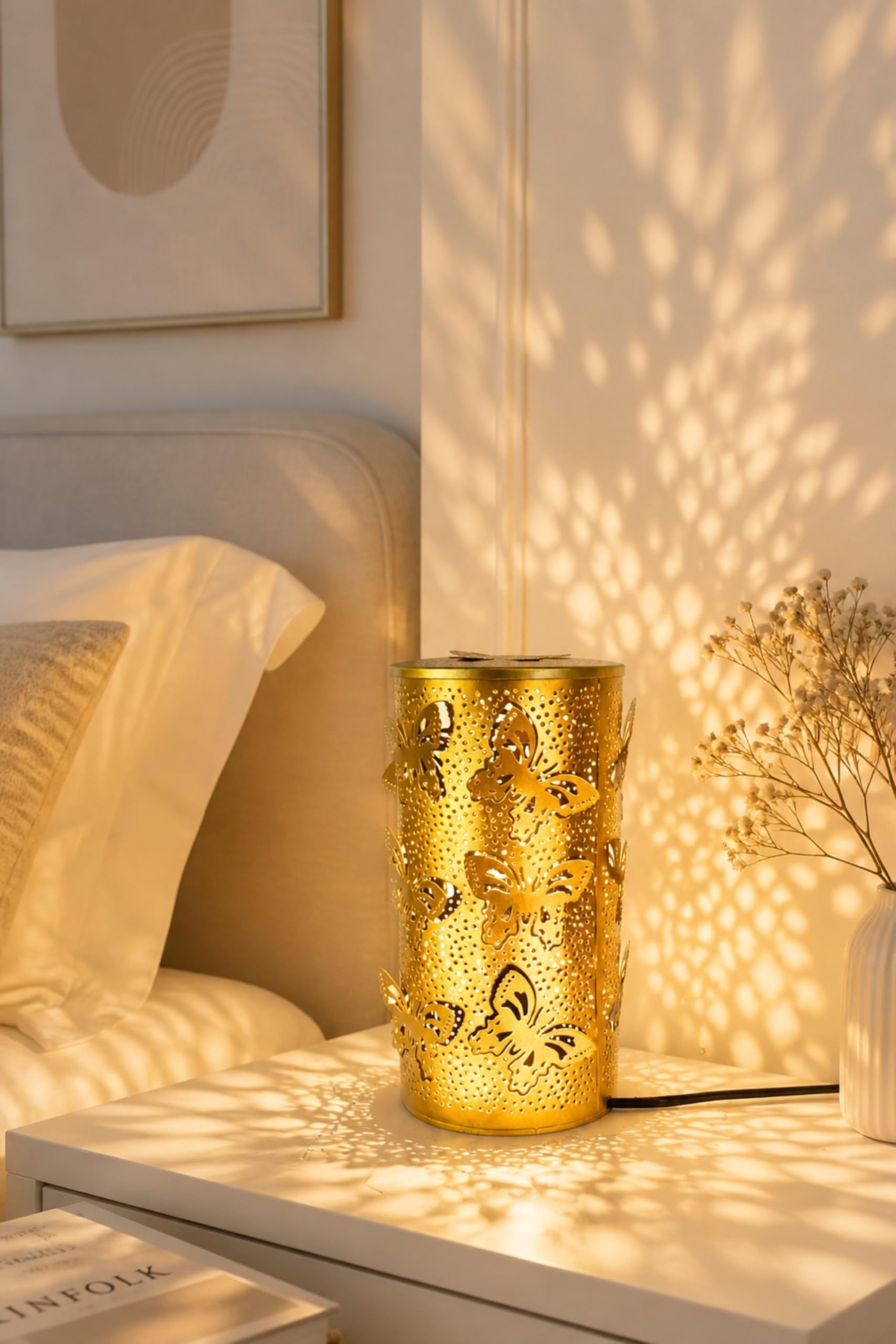 Butterfly Lantern Aroma Diffuser with 10ml Aroma Oil | Elegant Metal Oil Burner for Home Fragrance | Galvanized Metal Diffuser | Decorative Fragrance Lamp for Bedroom, Office & Gifting