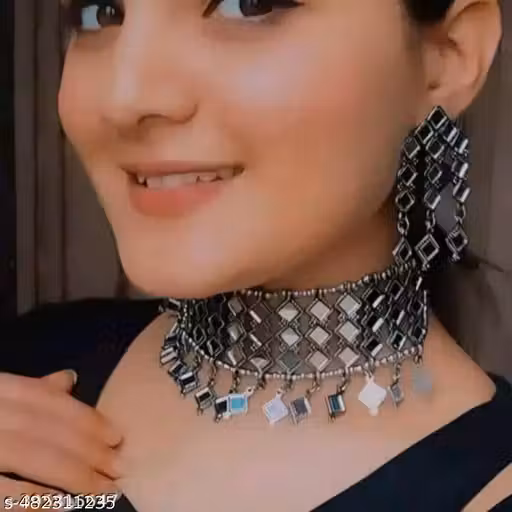 Mariyam Fashion's necklace jewellery set::necklace set for girls::necklace for girls lehenga set::pearl choker necklace set:: mala necklace set