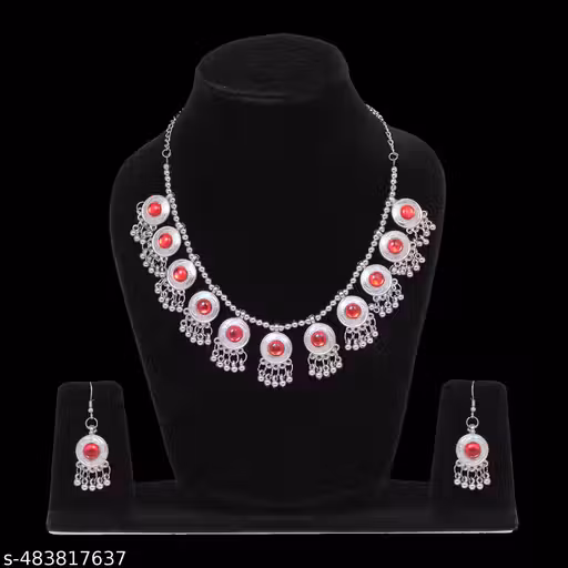 Mariyam Fashion's Premium Catalogue | Premium Catalog party wear necklace::earring set for women::nacklace set for women::necklace::Oxidised Silver Necklace::jwellery