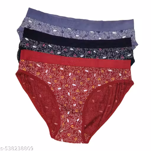 Pack of 3 pure cotton briefs for women and girls for every day use comfortable multicolor pantys