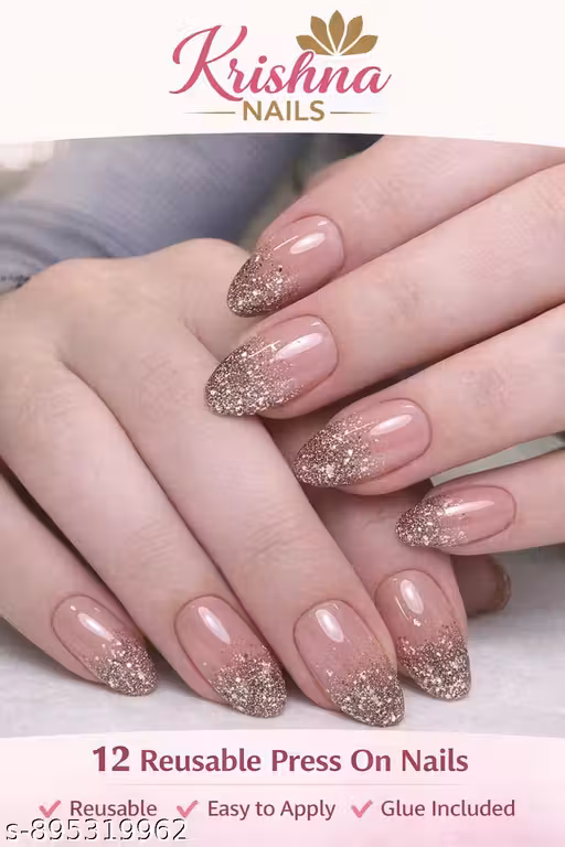 Bridal pink nail