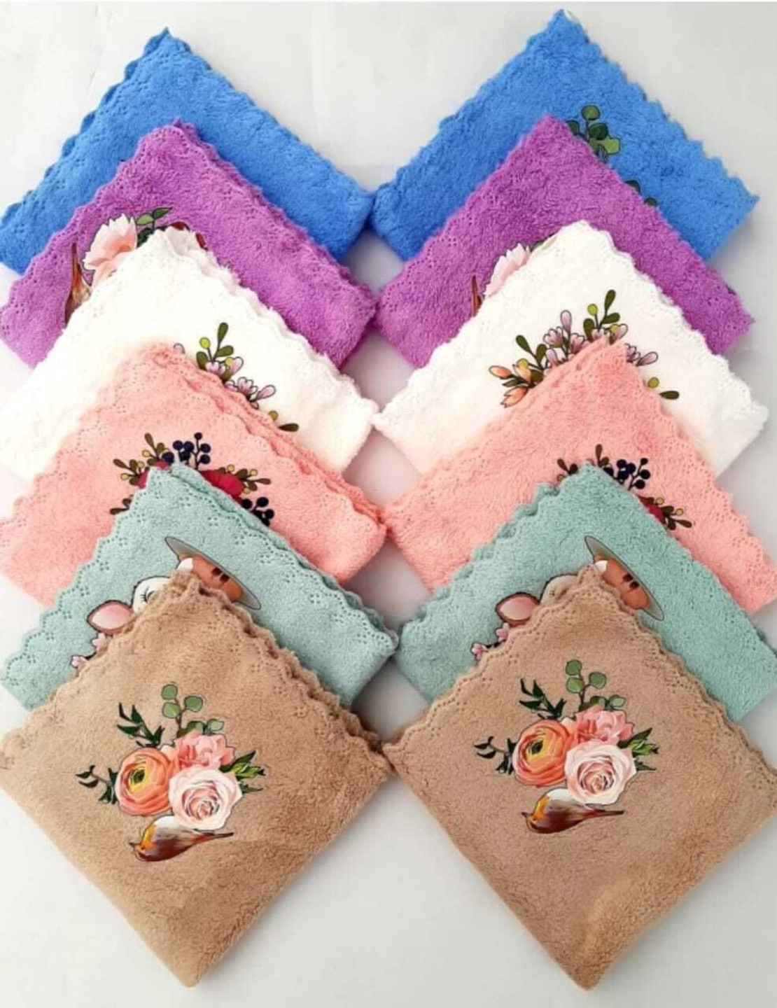UQCKOON TREND HAKCH-TOWEL HANKIES ["Multicolor"] Handkerchief (Pack of 6)