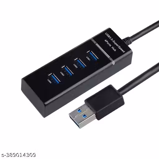 4 Port USB HUB SuperSpeed 3.0 Portable Mini-Hub "Parking Strip" For Pendrive, Mouse, Keyboards, Camera, Mobile, Tablet, PC, Laptop USB Hub