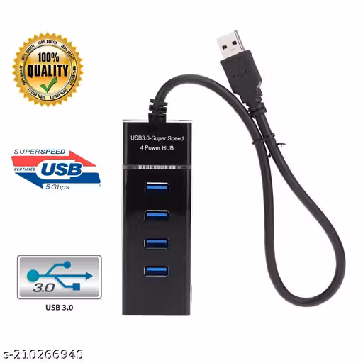 Portable Mini USB Expander 4 Port USB Hub 3.0 High-Speed Multiport Slim USB Hub Compatible for MacBook Air/Laptop/iPad