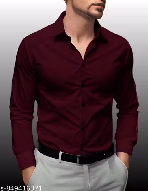 Trendy Casual Solid Shirt For Men