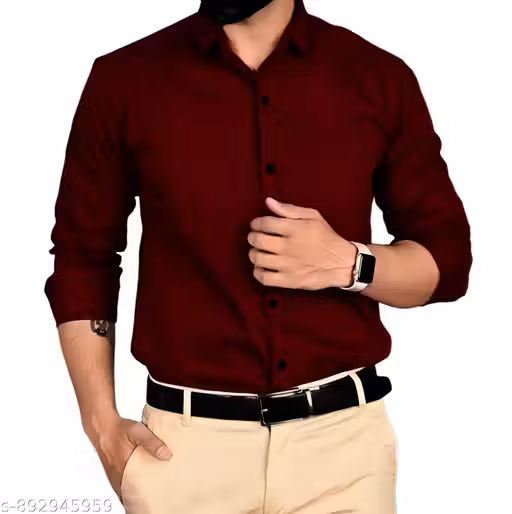 Trendy Casual Solid Shirt For Men