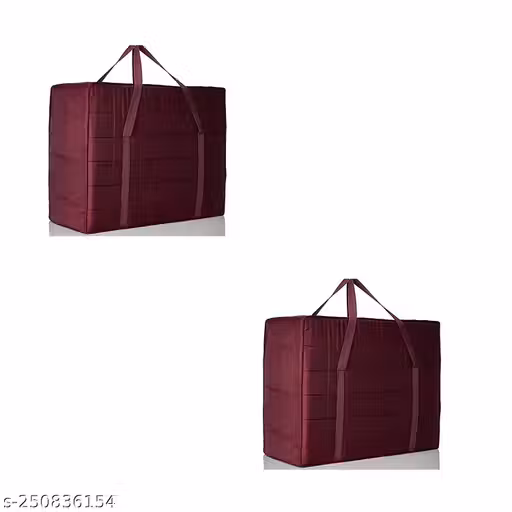 SIDHMART- 2023 Latest Design Double Bed Blanket Cover Begs. (Pack of 2). Used For House Hold Cloths Like As Razai/Blanket/Saree/Cloths etc. Combo (Pack of 2). Maroon Color