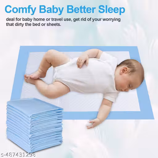 SIDHMART- Baby Under pads 60 cm x 90 cm, Disposable Changing Pad, Reusable Portable Diaper Changing Mat, Leak-Proof Breathable Underpads (60 x 90 cms, (Pack of 10)
