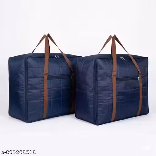 SIDHMART- 2026 Latest Design Blanket Cover Clothing (Combo of 2) Double Bed Blanket Bag Cover/Saree Bag/Household Jumbo Underbed Storage Bag with Water Proof dust Proof with Zipper and Handle (Multi Color..